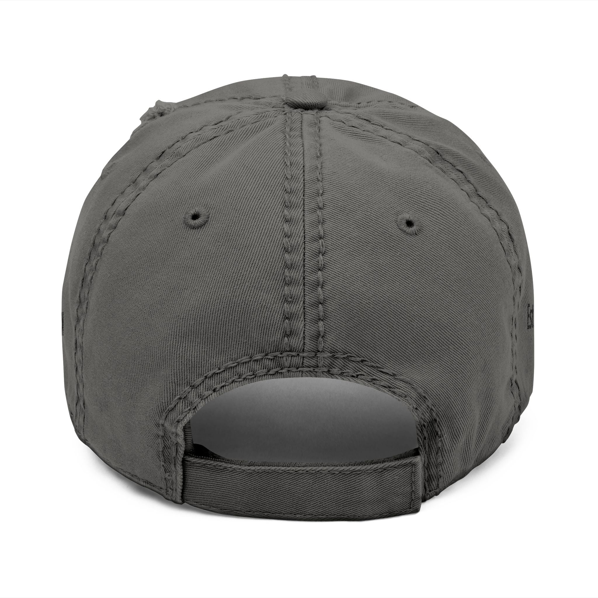 Distressed Embroidered Mountain Dad Hat – Retro Sunset Landscape Cap