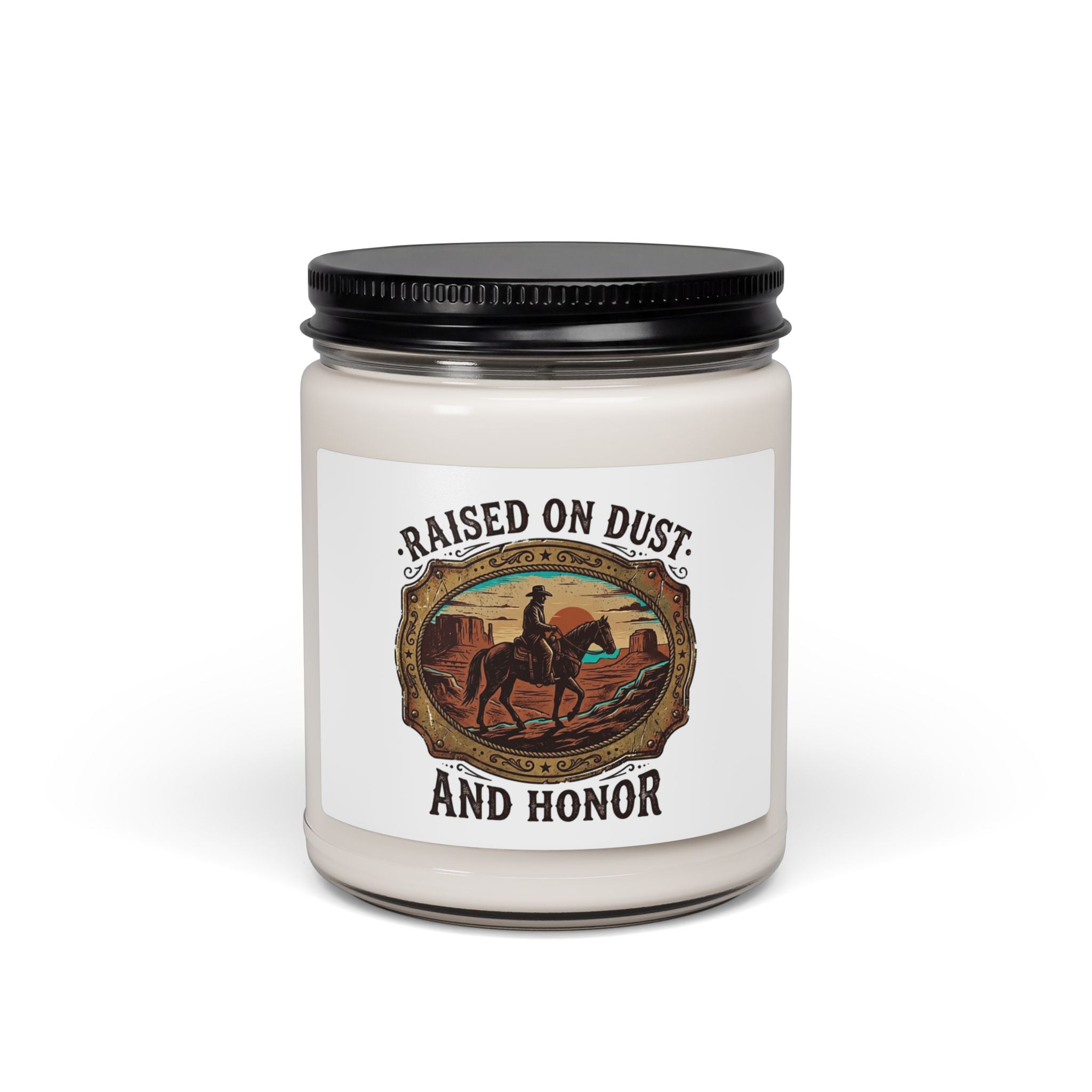 Raised on Dust and Honor Soy Candle | Western Americana, Vintage Frontier