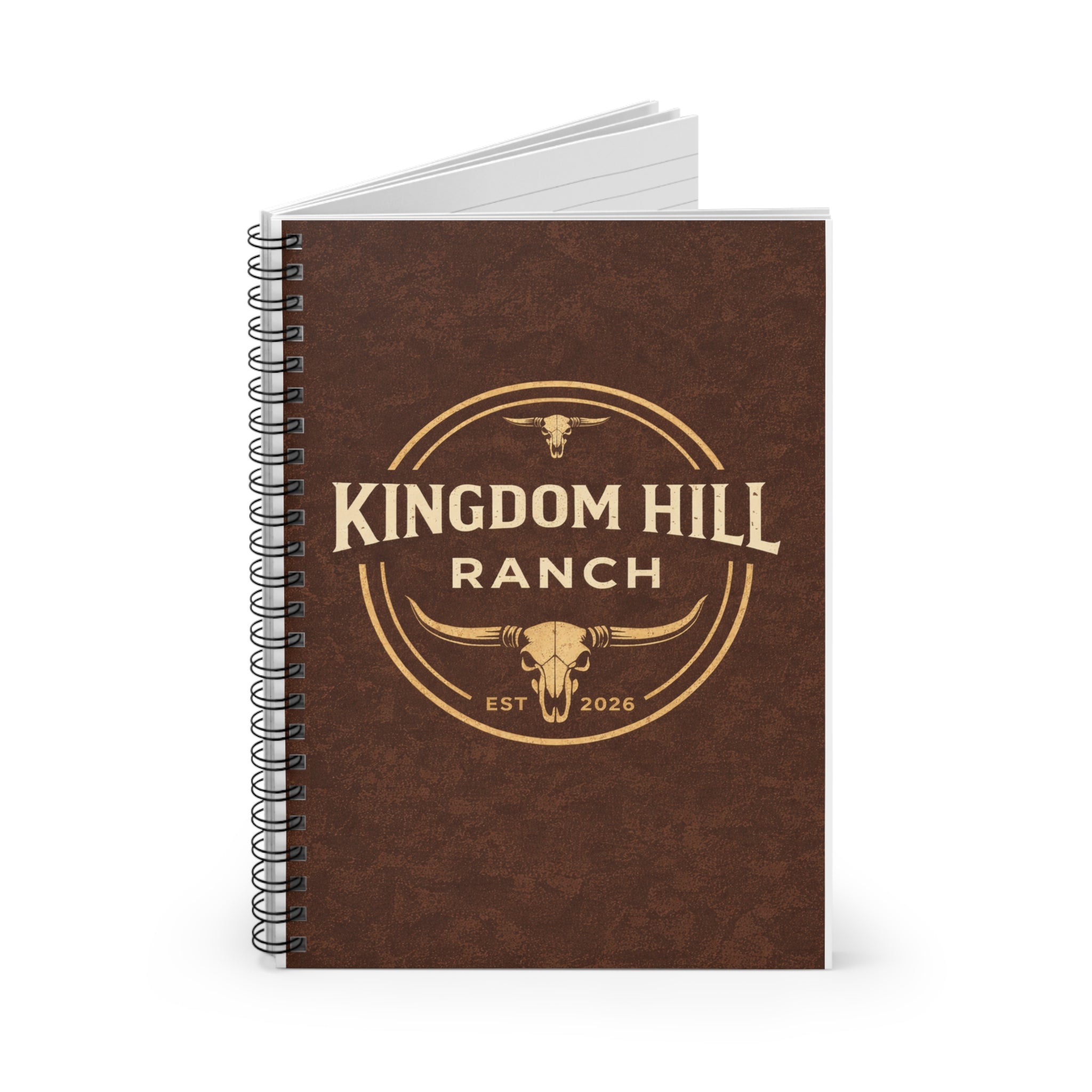 Kingdom Hill Ranch Spiral Notebook — Rustic Western Ruled Journal (Est. 2026)