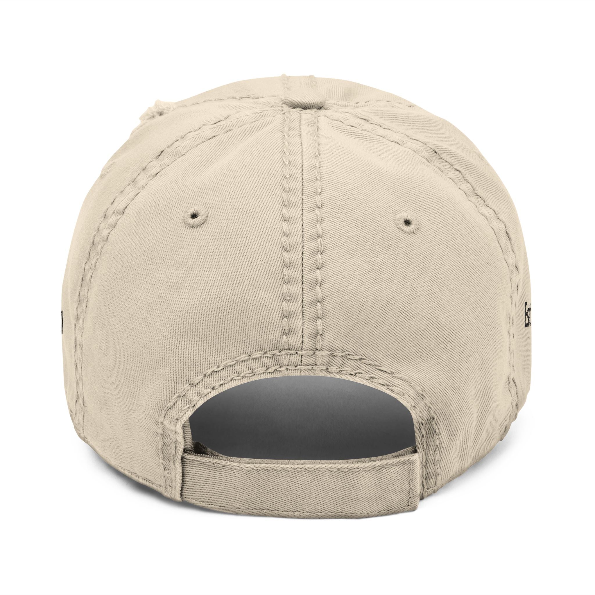 Distressed Embroidered Mountain Dad Hat – Retro Sunset Landscape Cap