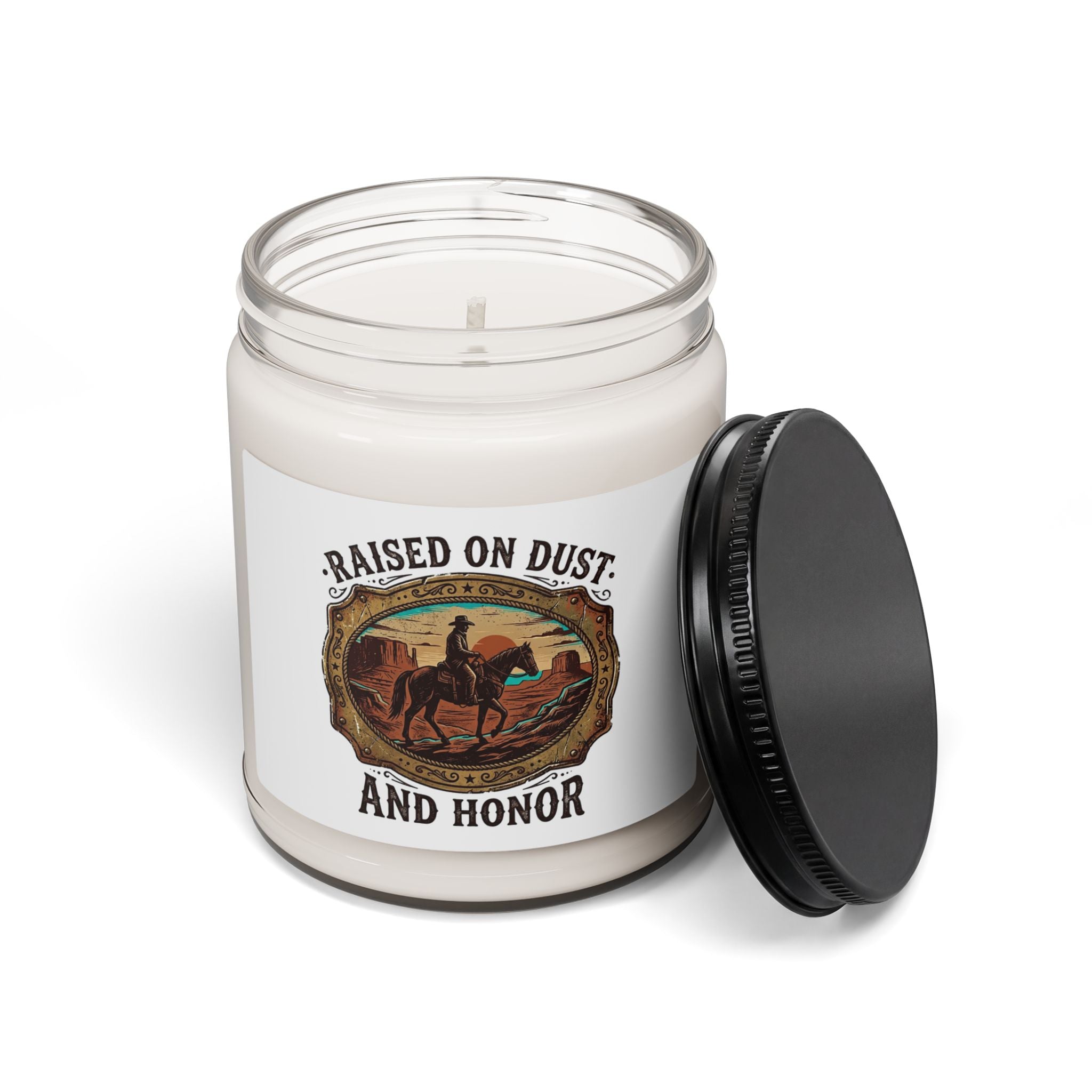 Raised on Dust and Honor Soy Candle | Western Americana, Vintage Frontier